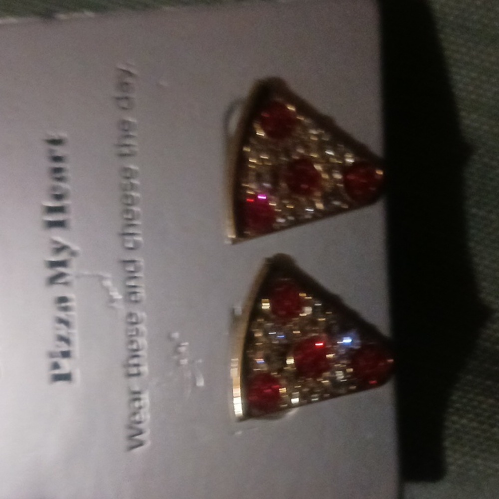 Piźza Ear Rings Pierce - Picture 7 of 7